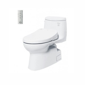 Bàn cầu một khối kèm nắp rửa điện tử Washlet TOTO - MS905W4