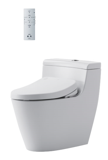 Bàn cầu một khối kèm nắp rửa điện tử Washlet TOTO - MS636CDW10