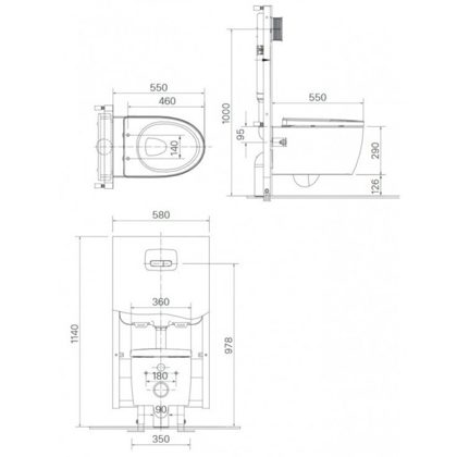 Bồn Cầu Treo Tường Điện Tử INAX AC-952/CW-H20VN