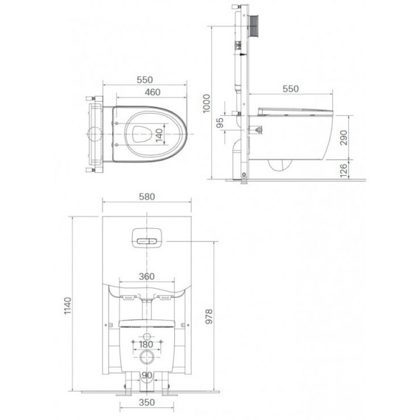 Bồn Cầu Treo Tường INAX AC-952/CW-KB22AVN Điện Tử